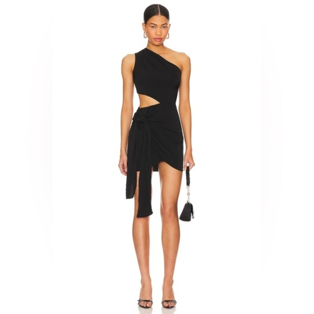 Superdown Revolve Crystal Mini Dress in Black Size Small NWT